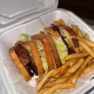 Bacon Cheeseburger Club Sandwich