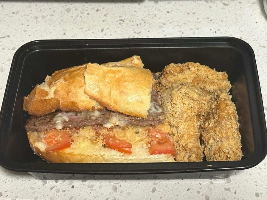 Bacon Cheeseburger Grinder.